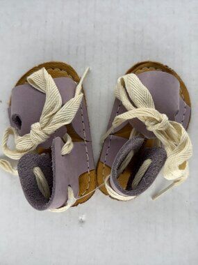 BEAR FEET PURPLE LACE UP MINI SANDALS